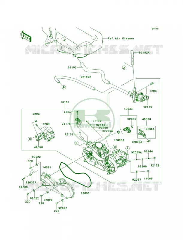 Throttle Kawasaki MULE 800 2014 Teryx4 LE  KRT800CEF