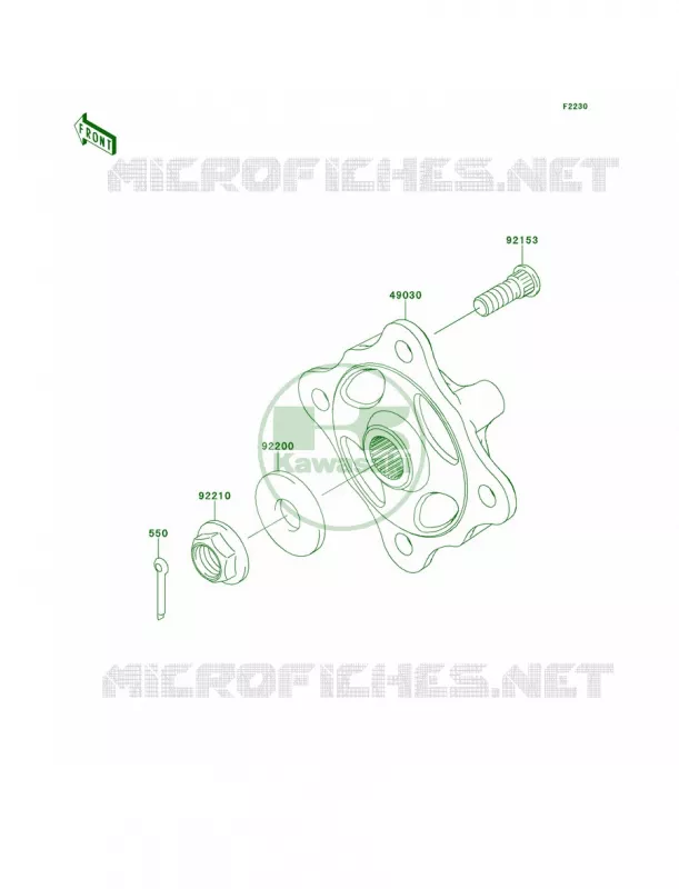 Front HubsBrakes Kawasaki MULE 800 2014 Teryx4  KRT800BEF