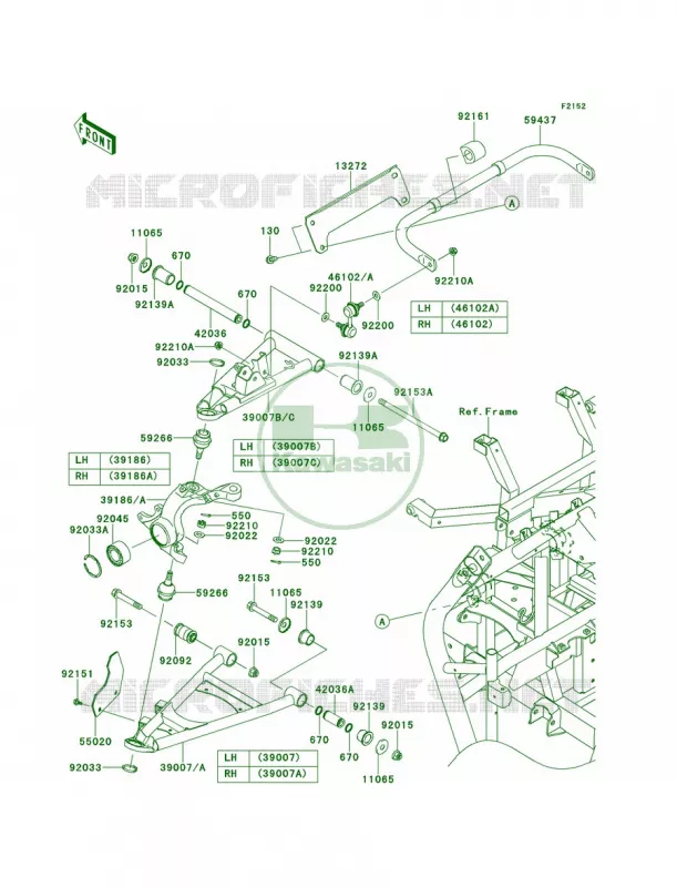 Front Suspension Kawasaki MULE 800 2014 Teryx4  KRT800BEF