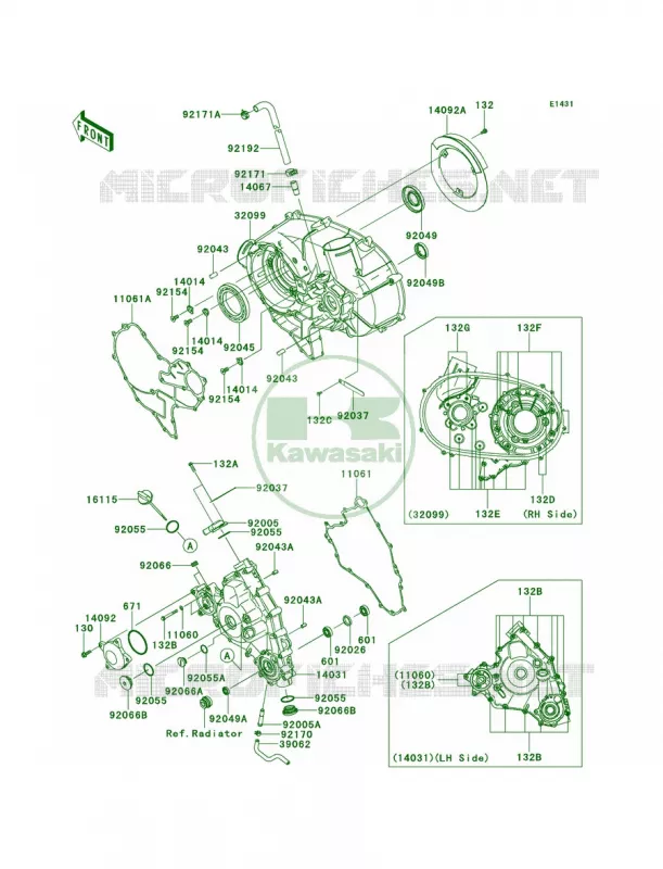 Engine Covers Kawasaki MULE 800 2014 Teryx4 Camo  KRT800DEF