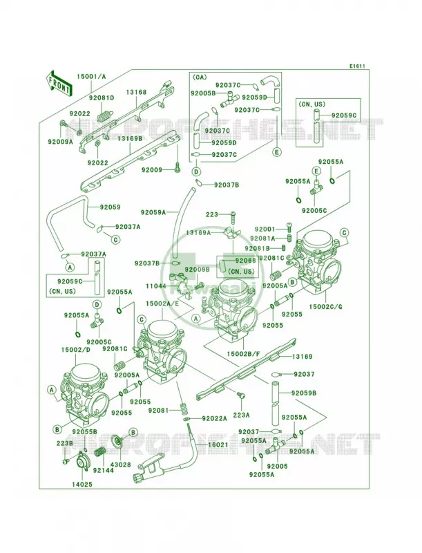 Carburetor Kawasaki MOTOS 1000 2005 Concours  ZG1000-A20