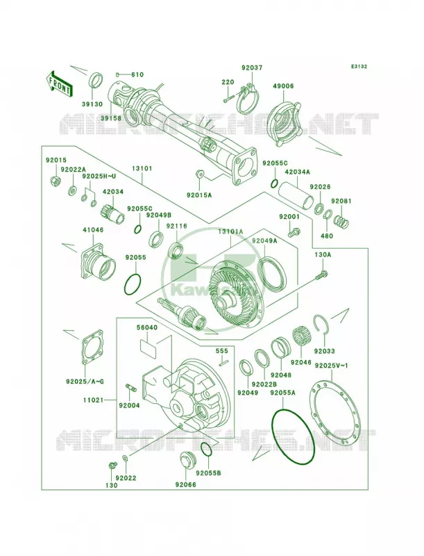 Drive ShaftFinal Gear Kawasaki MOTOS 1000 2005 Concours  ZG1000-A20