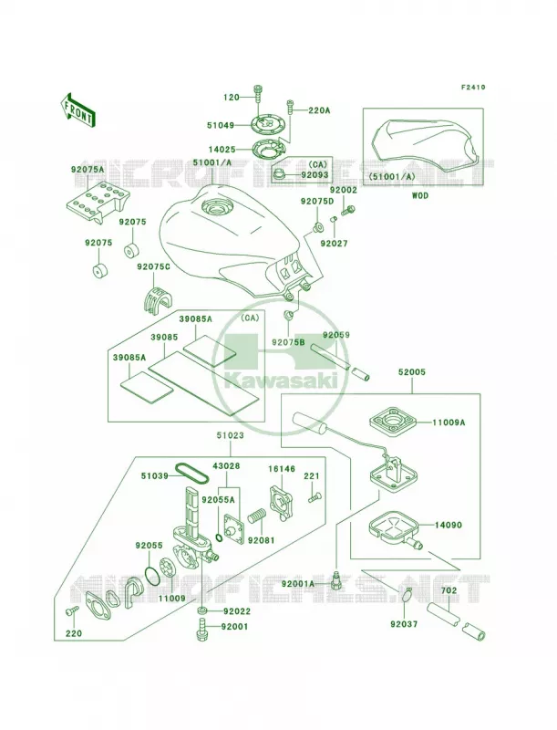 Fuel Tank Kawasaki MOTOS 1000 2005 Concours  ZG1000-A20