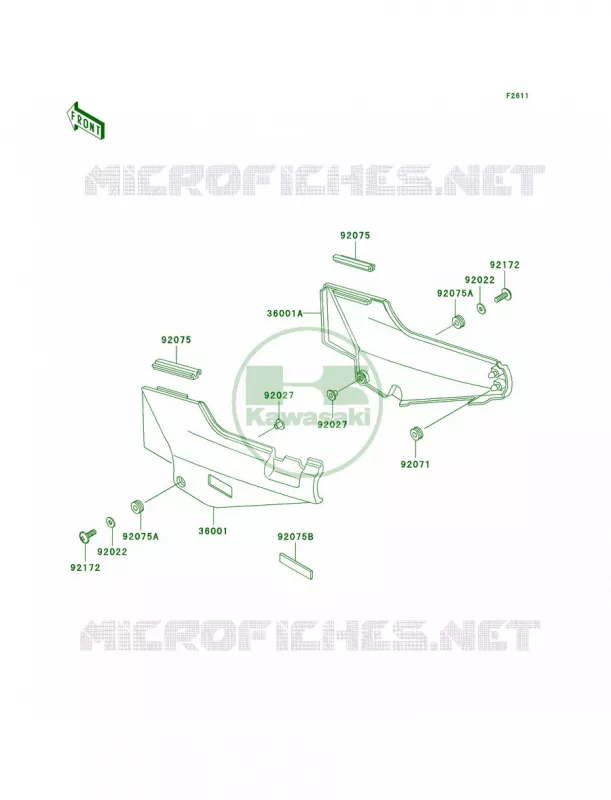 Side Covers Kawasaki MOTOS 1000 2005 Concours  ZG1000-A20