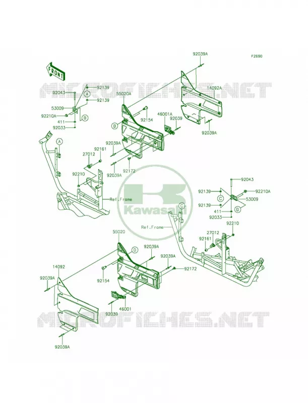 Door Kawasaki MULE 800 2014 Teryx  KRF800BEF