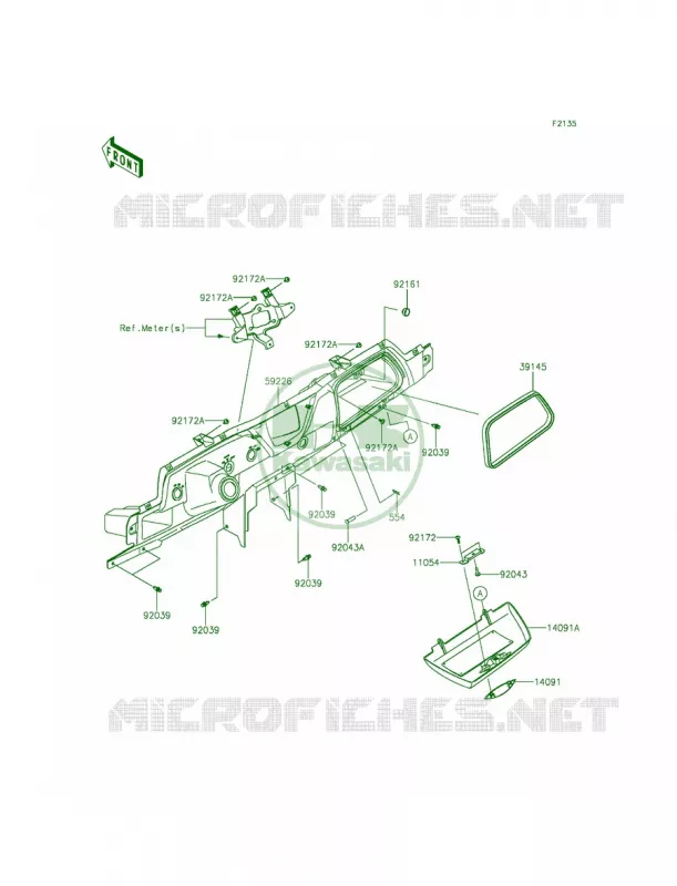 Front Box Kawasaki MULE 800 2014 Teryx  KRF800BEF