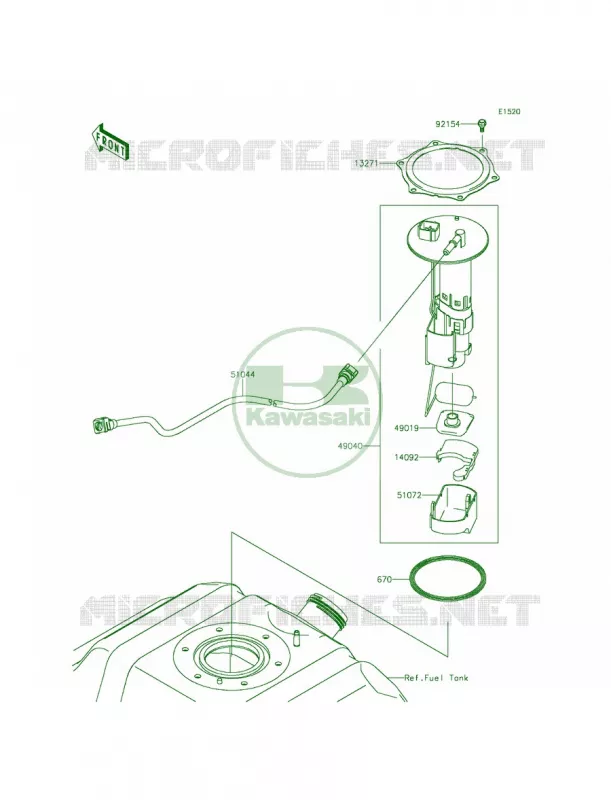 Fuel Pump Kawasaki MULE 800 2014 Teryx  KRF800BEF