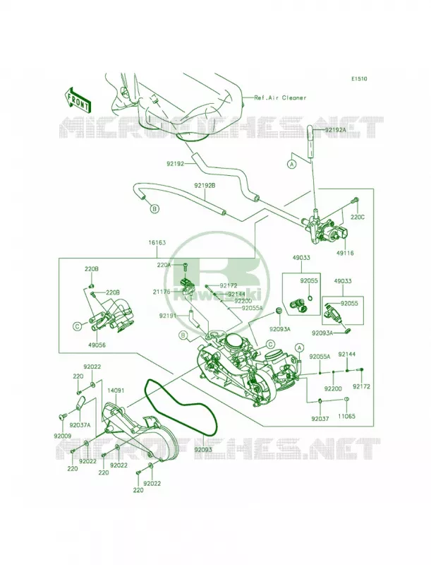 Throttle Kawasaki MULE 800 2014 Teryx Camo  KRF800DEF