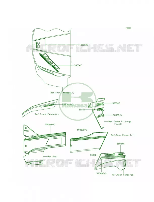 Decals Kawasaki MULE 800 2014 Teryx LE  KRF800CEF
