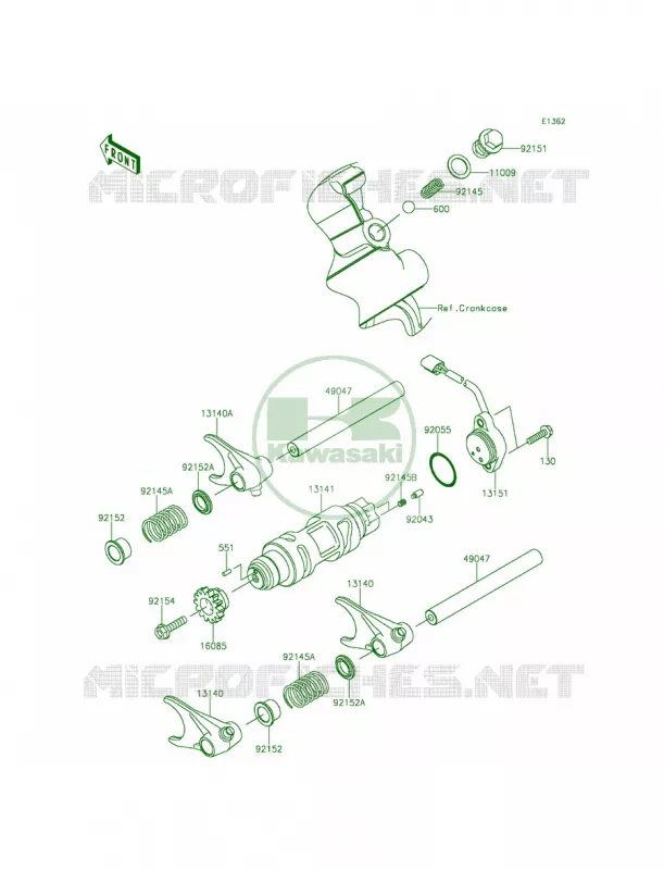 Gear Change DrumShift Forks Kawasaki MULE 800 2014 Teryx LE  KRF800CEF