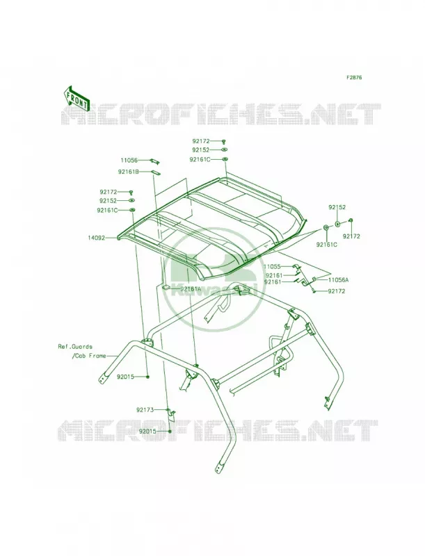 Sun Top Kawasaki MULE 800 2014 Teryx LE  KRF800CEF