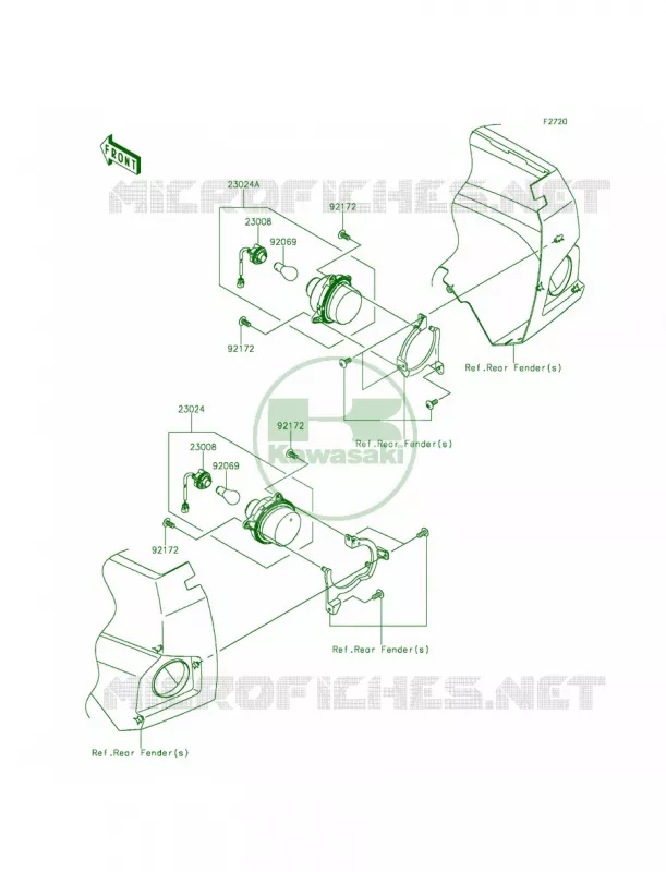 Taillights Kawasaki MULE 800 2014 Teryx LE  KRF800CEF