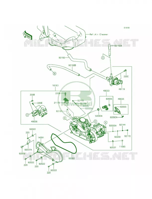Throttle Kawasaki MULE 800 2014 Teryx LE  KRF800CEF