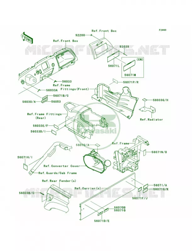 Labels Kawasaki MULE 750 2013 Teryx 750 FI 4x4 Sport  KRF750SDF