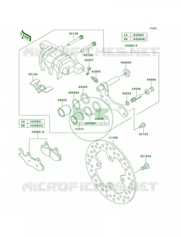 Front Brake Kawasaki MULE 750 2013 Teryx 750 FI 4x4 LE  KRF750RDF