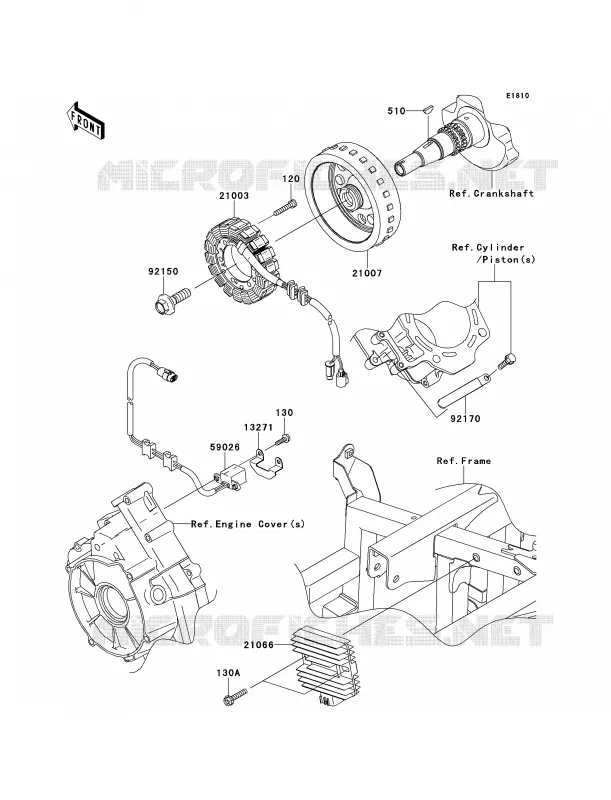 Generator Kawasaki MULE 750 2013 Teryx 750 FI 4x4 LE  KRF750RDF