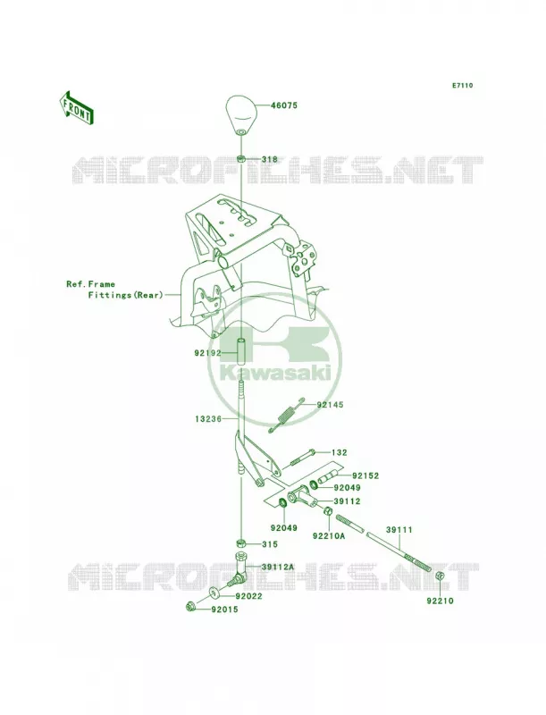 Control Kawasaki MULE 750 2012 Teryx 750 FI 4x4 LE  KRF750RCS