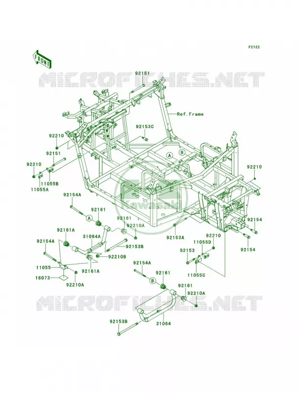 Engine Mount Kawasaki MULE 750 2012 Teryx 750 FI 4x4 LE  KRF750RCS