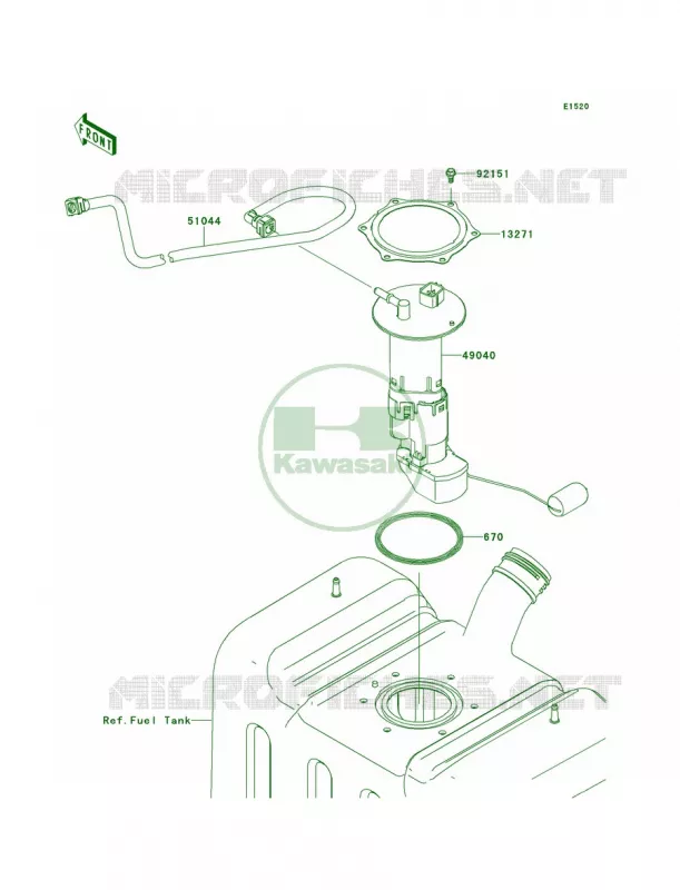 Fuel Pump Kawasaki MULE 750 2012 Teryx 750 FI 4x4 LE  KRF750RCS