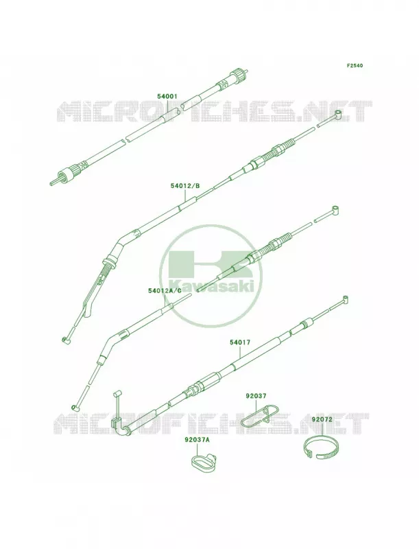 Cables Kawasaki MOTOS 1000 2004 Concours  ZG1000-A19