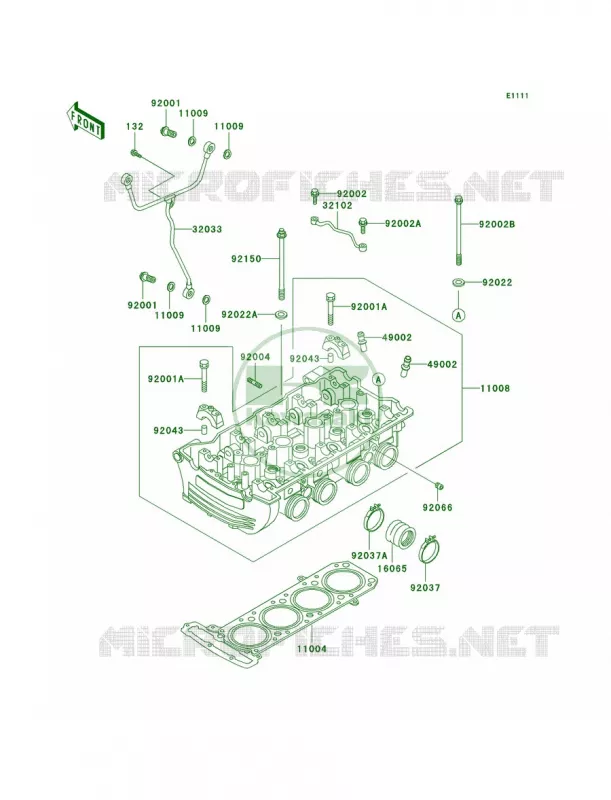 Cylinder Head Kawasaki MOTOS 1000 2004 Concours  ZG1000-A19