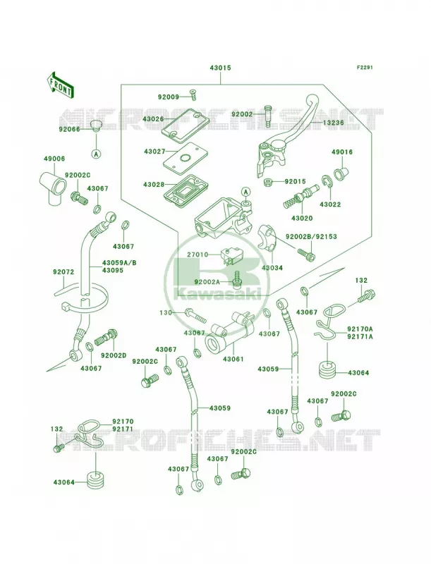 Front Master Cylinder Kawasaki MOTOS 1000 2004 Concours  ZG1000-A19