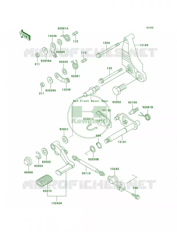 Gear Change Mechanism Kawasaki MOTOS 1000 2004 Concours  ZG1000-A19
