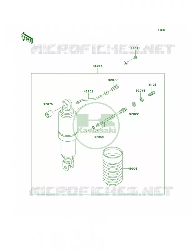 Shock Absorbers Kawasaki MOTOS 1000 2004 Concours  ZG1000-A19