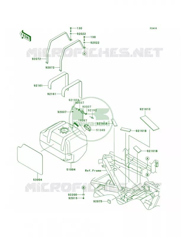 Fuel Tank Kawasaki MULE 750 2012 Teryx4 750 4x4 EPS Realtree APG HD  KRT750DCF