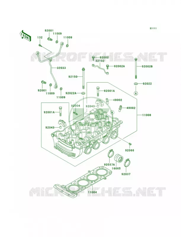 Cylinder Head Kawasaki MOTOS 1000 2003 Concours  ZG1000-A18