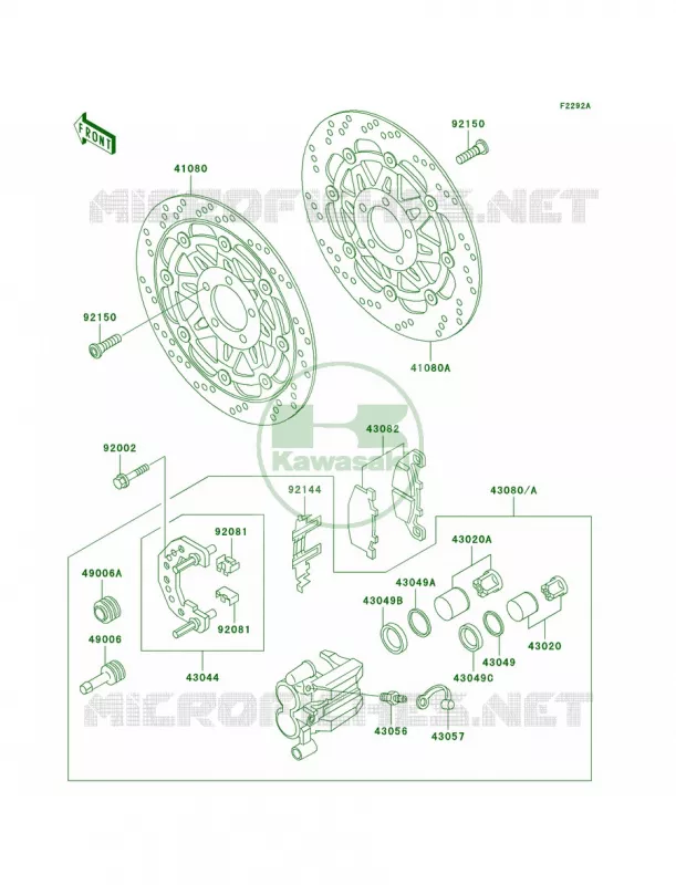 Front BrakeZG1000-A19 Kawasaki MOTOS 1000 2003 Concours  ZG1000-A18