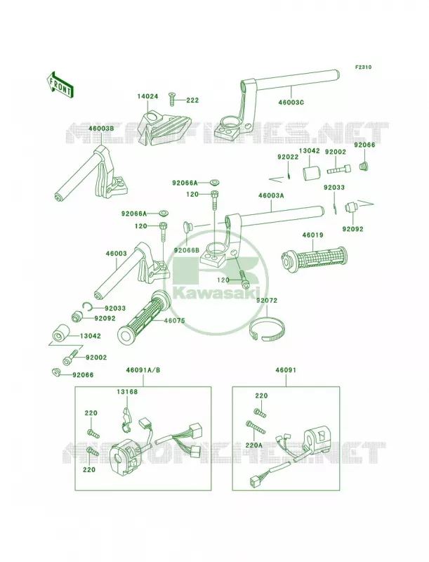 Handlebar Kawasaki MOTOS 1000 2003 Concours  ZG1000-A18