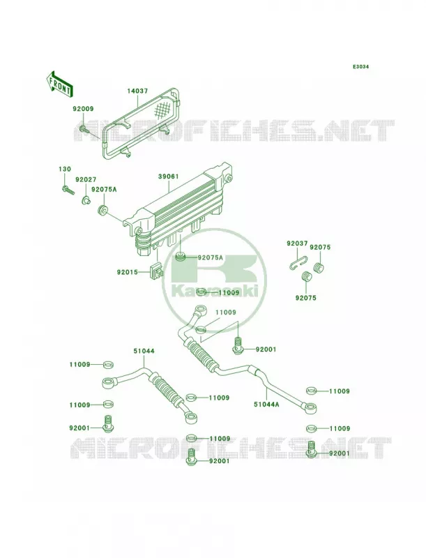 Oil Cooler Kawasaki MOTOS 1000 2003 Concours  ZG1000-A18