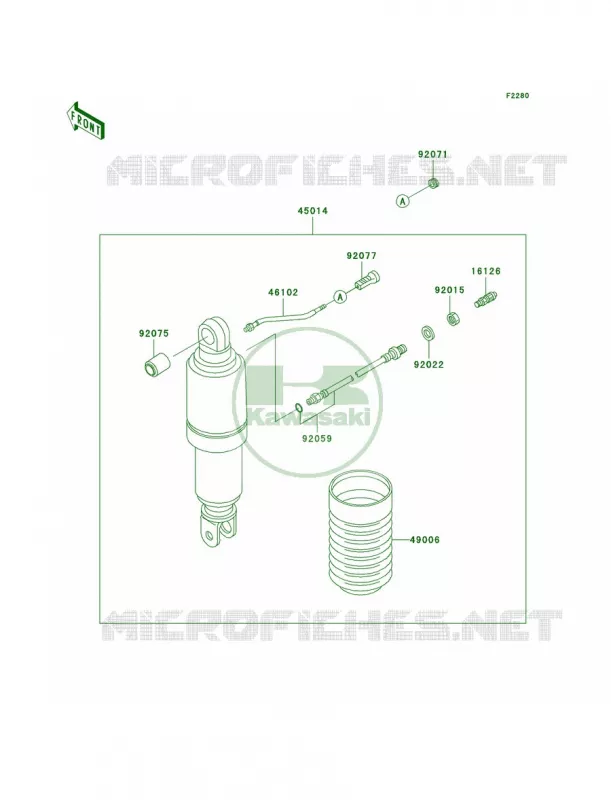 Shock Absorbers Kawasaki MOTOS 1000 2003 Concours  ZG1000-A18