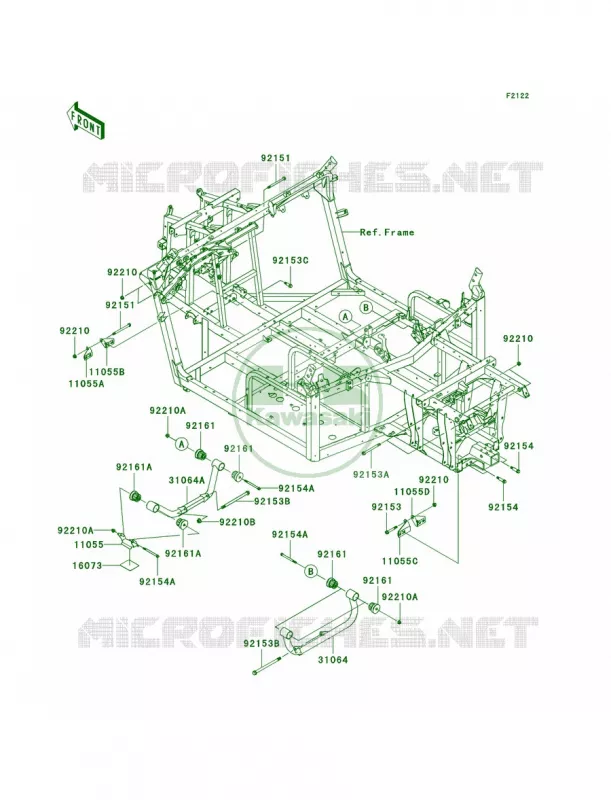 Engine Mount Kawasaki MULE 750 2009 Teryx 750 FI 4x4  KRF750G9F
