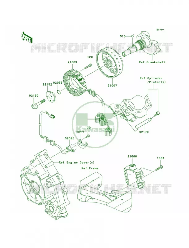 Generator Kawasaki MULE 750 2009 Teryx 750 FI 4x4  KRF750G9F