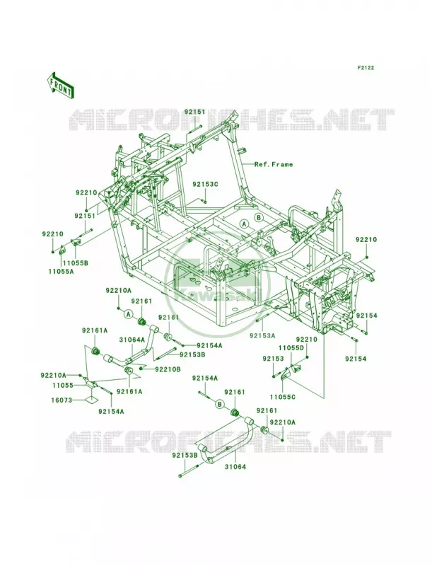 Engine Mount Kawasaki MULE 750 2009 Teryx 750 FI 4x4 LE  KRF750K9F