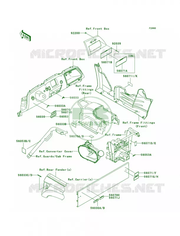 Labels Kawasaki MULE 750 2009 Teryx 750 FI 4x4 LE  KRF750K9F
