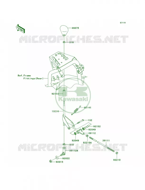 Control Kawasaki MULE 750 2009 Teryx 750 FI 4X4 LE Sport  KRF750L9F