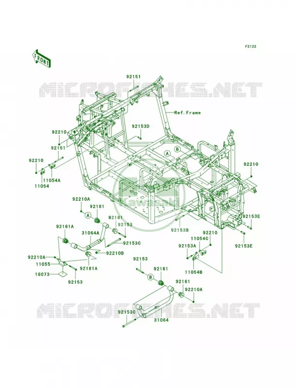 Engine Mount Kawasaki MULE 750 2008 Teryx 750 4x4  KRF750B8F