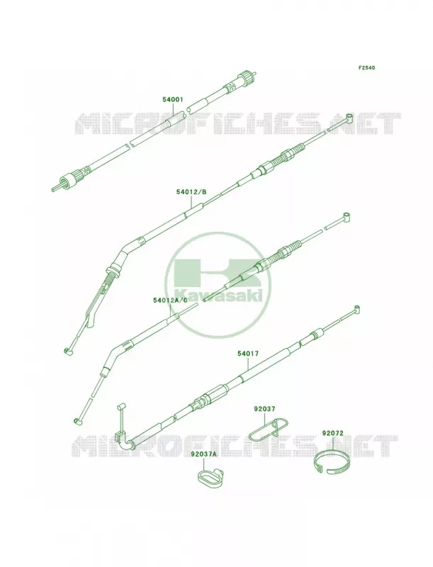 Cables Kawasaki MOTOS 1000 2002 Concours  ZG1000-A17