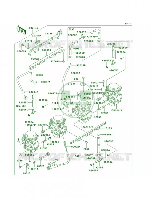 Carburetor Kawasaki MOTOS 1000 2002 Concours  ZG1000-A17