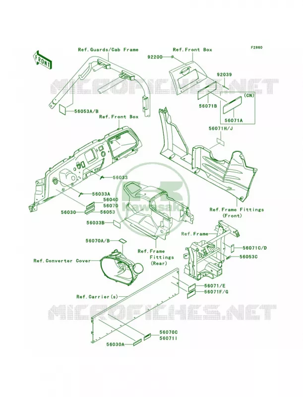 Labels Kawasaki MULE 750 2008 Teryx 750 4x4 LE  KRF750D8F