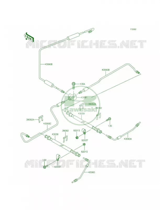 Brake Piping Kawasaki MULE 620 2015 MULE 4010 TRANS4x4  KAF620RFF