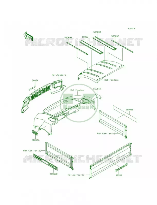 DecalsREFA Kawasaki MULE 620 2015 MULE 4010 TRANS4x4  KAF620RFF