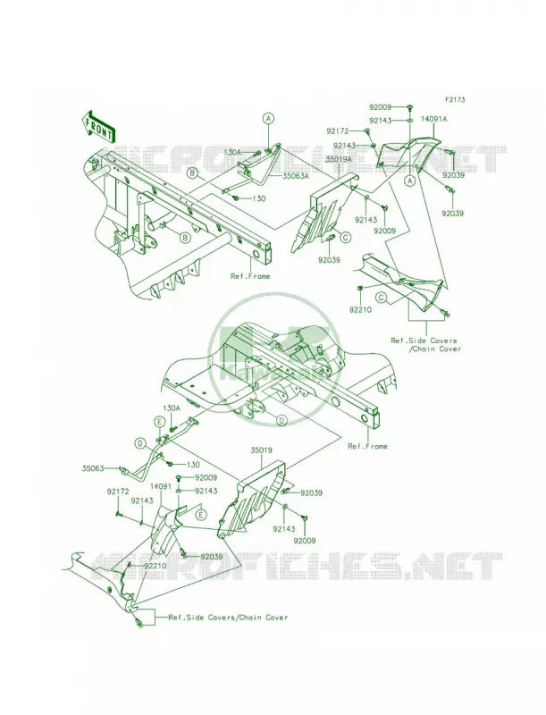 Flap Kawasaki MULE 620 2015 MULE 4010 TRANS4x4  KAF620RFF