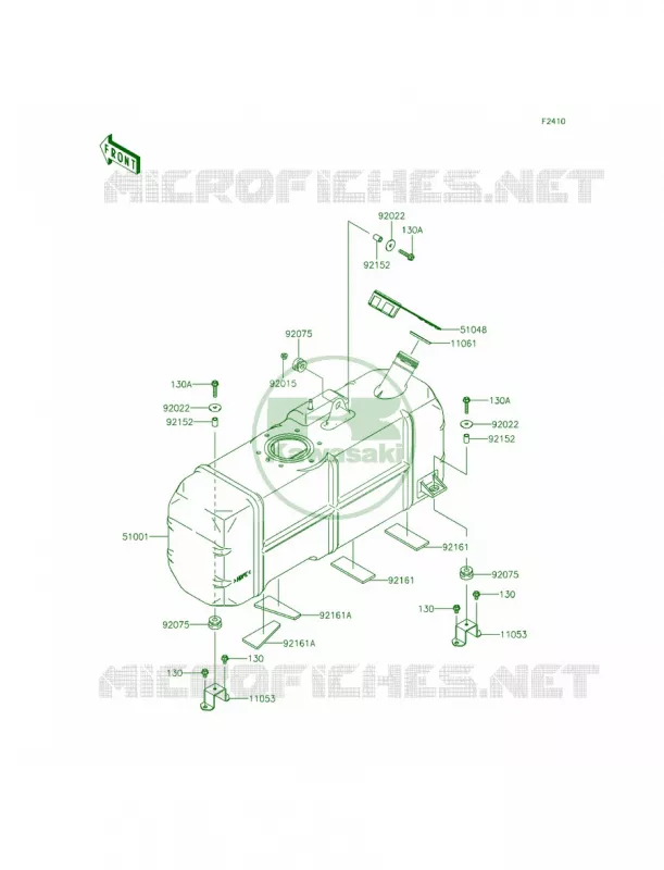 Fuel Tank Kawasaki MULE 620 2015 MULE 4010 TRANS4x4  KAF620RFF