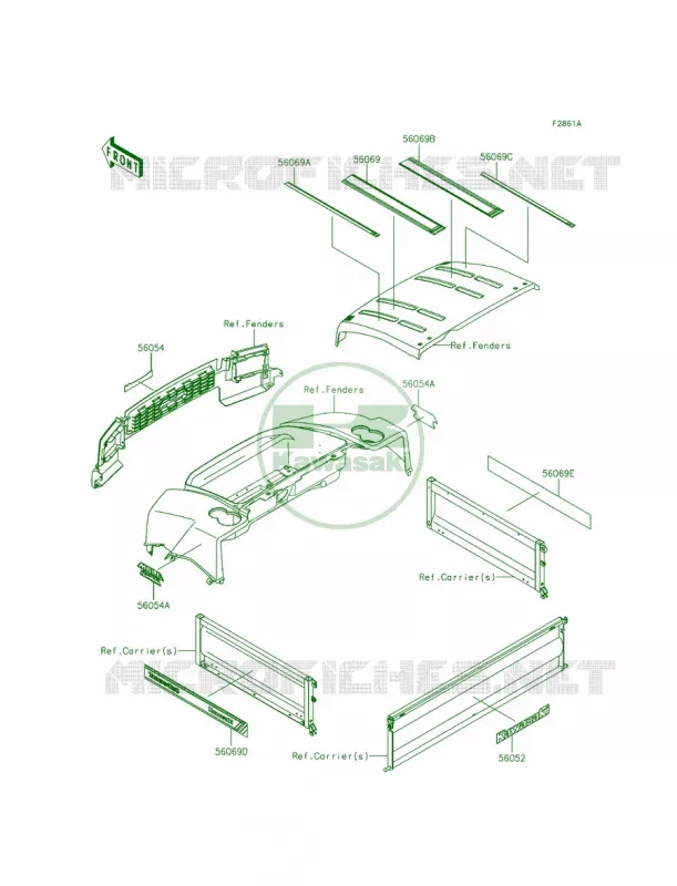 DecalsREFA Kawasaki MULE 620 2015 MULE 4010 TRANS4x4  KAF620RFFA