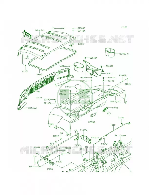 Fenders Kawasaki MULE 620 2015 MULE 4010 TRANS4x4  KAF620RFFA