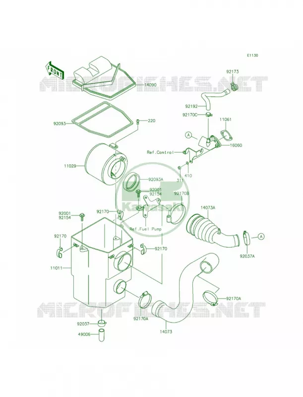 Air Cleaner Kawasaki MULE 400 2015 MULE 610 4x4 XC SE  KAF400FFF